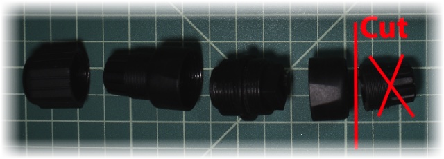 The cut, marked