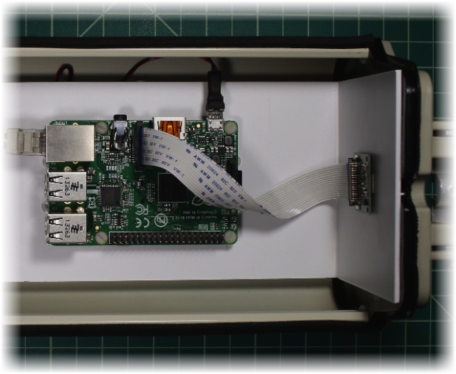 The Pi camera in the mount