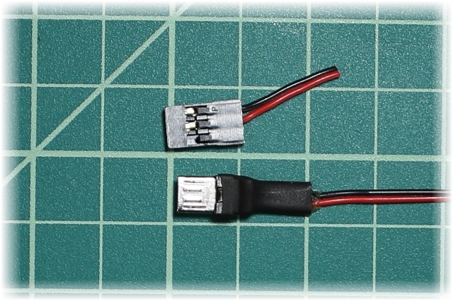 Gluing the micro-USB pin