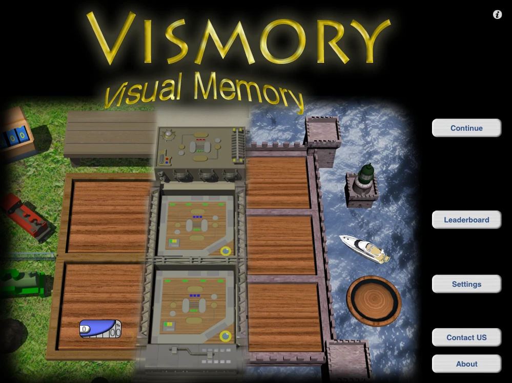 Vismory main menu